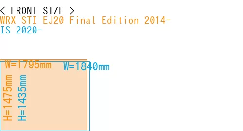 #WRX STI EJ20 Final Edition 2014- + IS 2020-